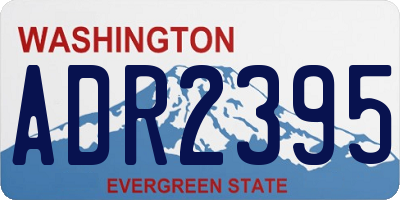WA license plate ADR2395