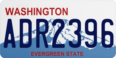 WA license plate ADR2396