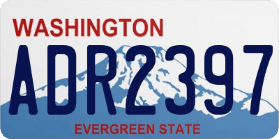 WA license plate ADR2397