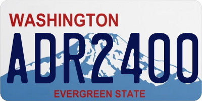 WA license plate ADR2400