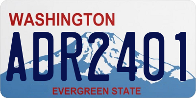 WA license plate ADR2401