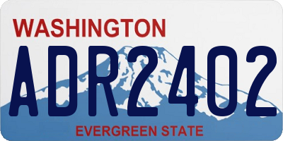 WA license plate ADR2402
