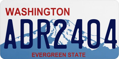 WA license plate ADR2404