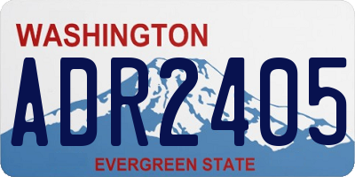 WA license plate ADR2405