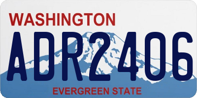 WA license plate ADR2406