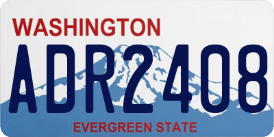 WA license plate ADR2408