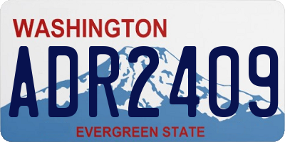 WA license plate ADR2409