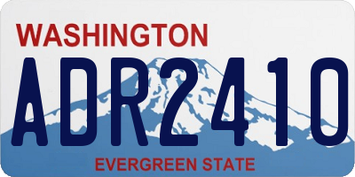 WA license plate ADR2410