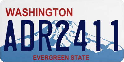WA license plate ADR2411