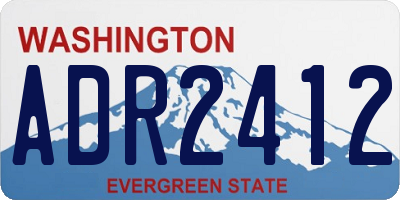 WA license plate ADR2412