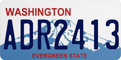 WA license plate ADR2413
