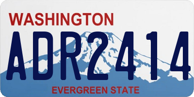 WA license plate ADR2414