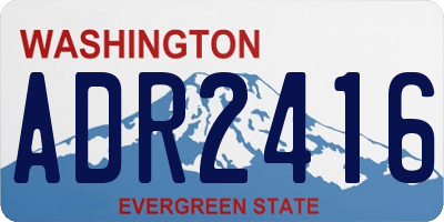 WA license plate ADR2416