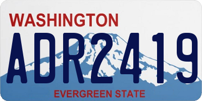 WA license plate ADR2419