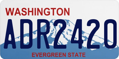 WA license plate ADR2420