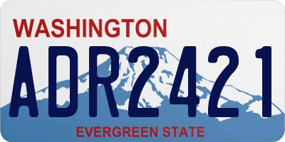 WA license plate ADR2421