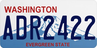 WA license plate ADR2422