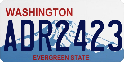 WA license plate ADR2423
