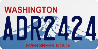 WA license plate ADR2424