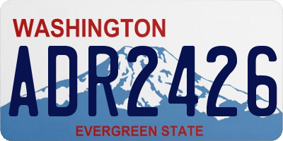 WA license plate ADR2426