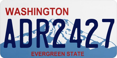 WA license plate ADR2427