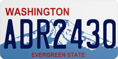 WA license plate ADR2430