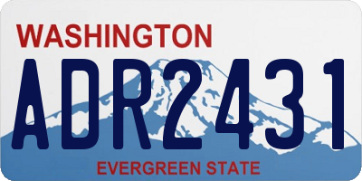 WA license plate ADR2431