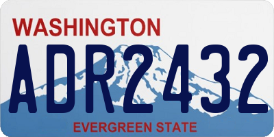 WA license plate ADR2432