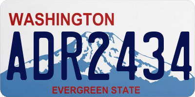 WA license plate ADR2434