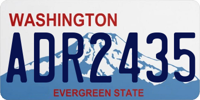WA license plate ADR2435