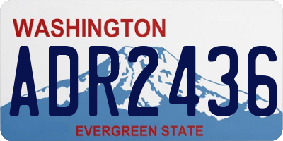 WA license plate ADR2436