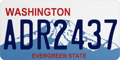 WA license plate ADR2437