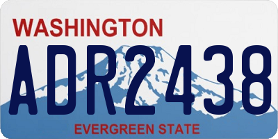 WA license plate ADR2438