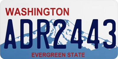 WA license plate ADR2443