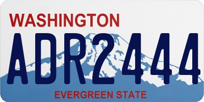 WA license plate ADR2444