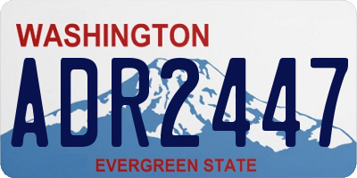 WA license plate ADR2447