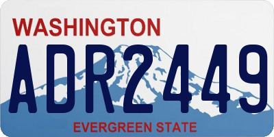 WA license plate ADR2449