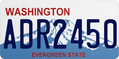 WA license plate ADR2450