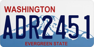 WA license plate ADR2451