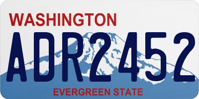 WA license plate ADR2452