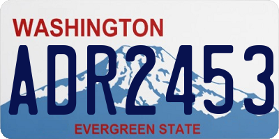 WA license plate ADR2453