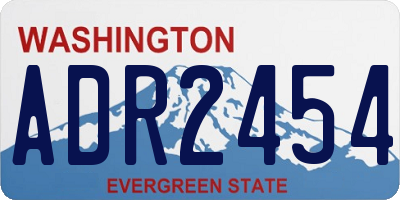 WA license plate ADR2454