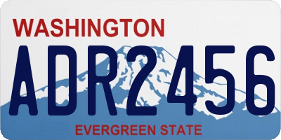 WA license plate ADR2456