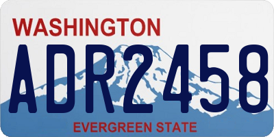WA license plate ADR2458