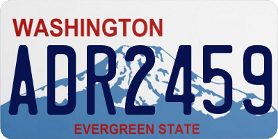 WA license plate ADR2459