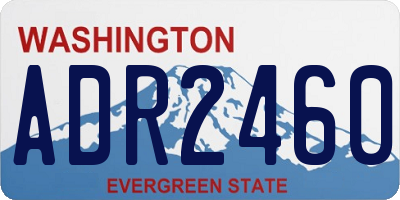 WA license plate ADR2460