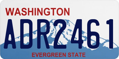 WA license plate ADR2461
