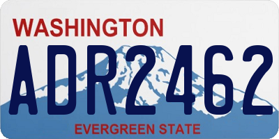 WA license plate ADR2462