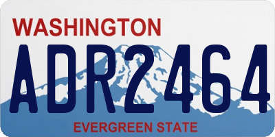 WA license plate ADR2464