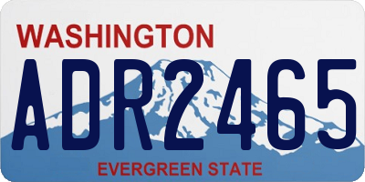 WA license plate ADR2465